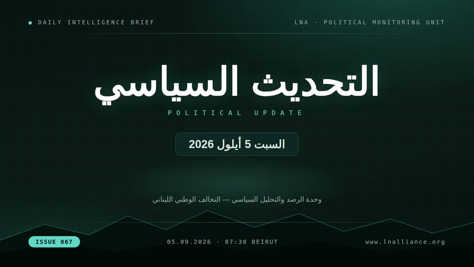 صورة العدد 067 من نشرة التحديث السياسي &mdash; التحالف الوطني اللبناني